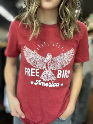 Free Bird America Graphic Tee - Curvy+