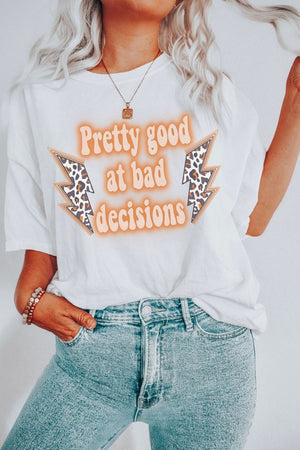 Open image in slideshow, Bad Decisions Oversized Graphic Tee
