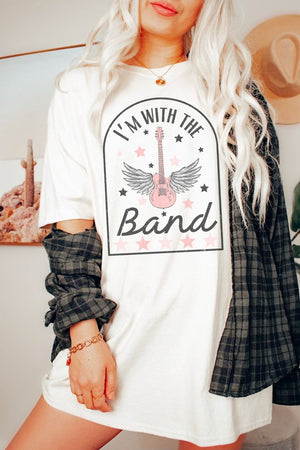 Open image in slideshow, With the Band Oversized Graphic Tee
