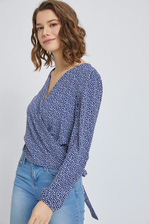 Open image in slideshow, Surplice Blouse With Print - Miley + Molly
