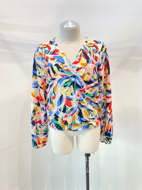 Surplice Blouse With Print - Miley + Molly