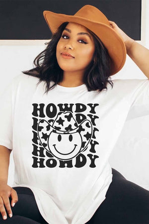 Open image in slideshow, Howdy Smiley Graphic Tee
