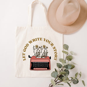 Open image in slideshow, Let God Write Your Story Canvas Tote
