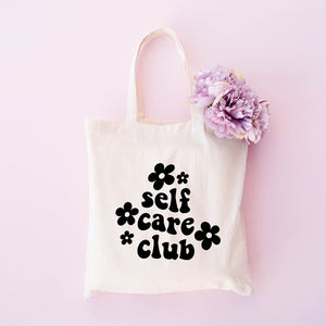Self Care Club Flowers Tote