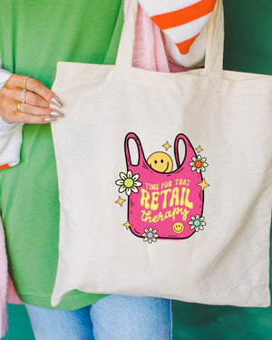 Open image in slideshow, Time For Retail Therapy Tote Bag
