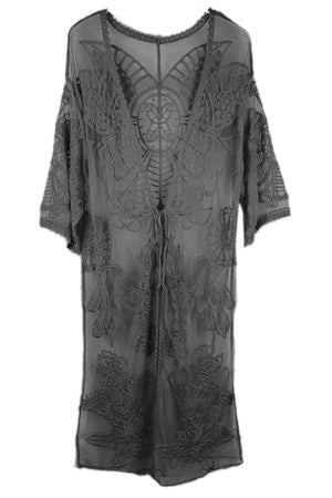 Open image in slideshow, Floral Pattern Laced Kimono
