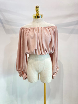 Open image in slideshow, Shirred Blouse Balloon Sleeve - Miley + Molly
