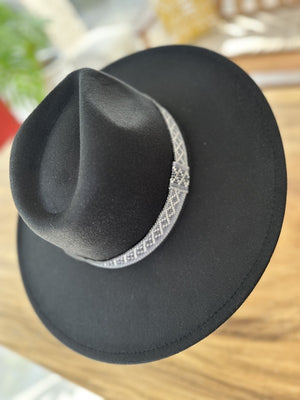 Open image in slideshow, Vegan Felt Printed Band - Panama Hat
