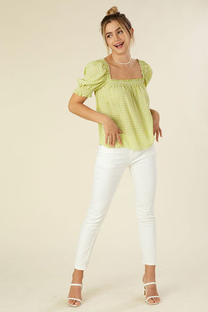 Smocked Blouse With Puff Sleeve - Lilou