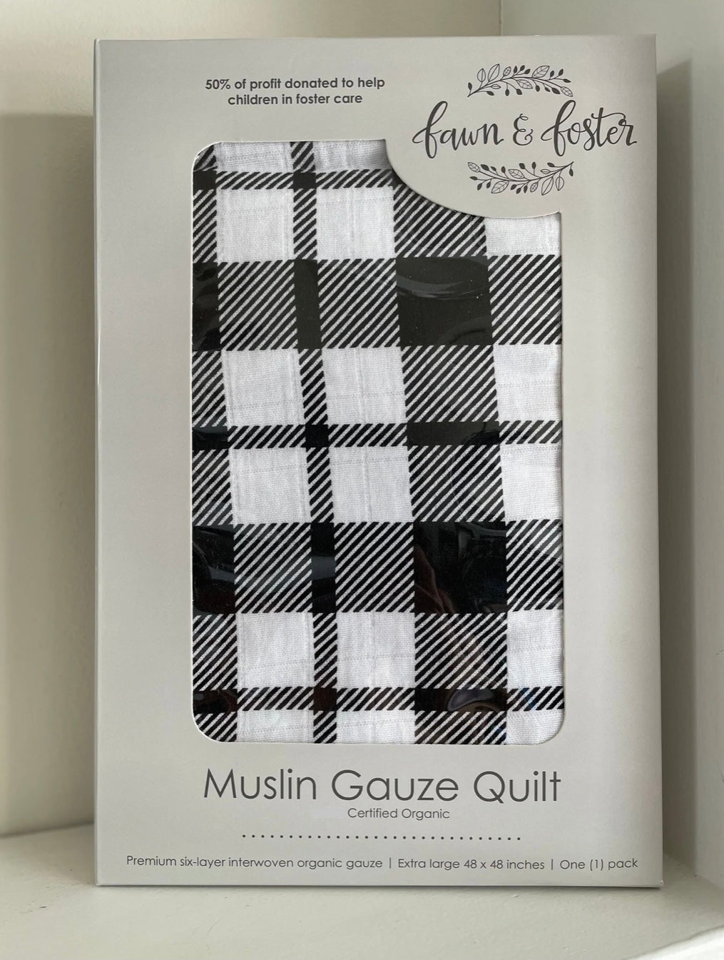 Organic Muslin Gauze Quilt - Plaid